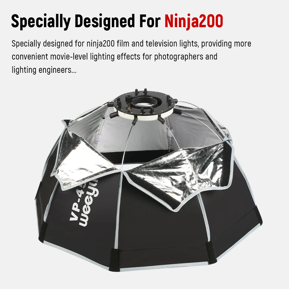 VILTROX VP-45 60cm Octagon Umbrella Softbox Outdoor Studio Flash Portable Soft Box COB Photograph Light For Weeylite Ninja200 enlarge