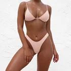 Женский винтажный бикини 4 #, пикантный бразильский комплект бикини, пляжный костюм, купальные костюмы с высокой талией, однотонный купальник 2020