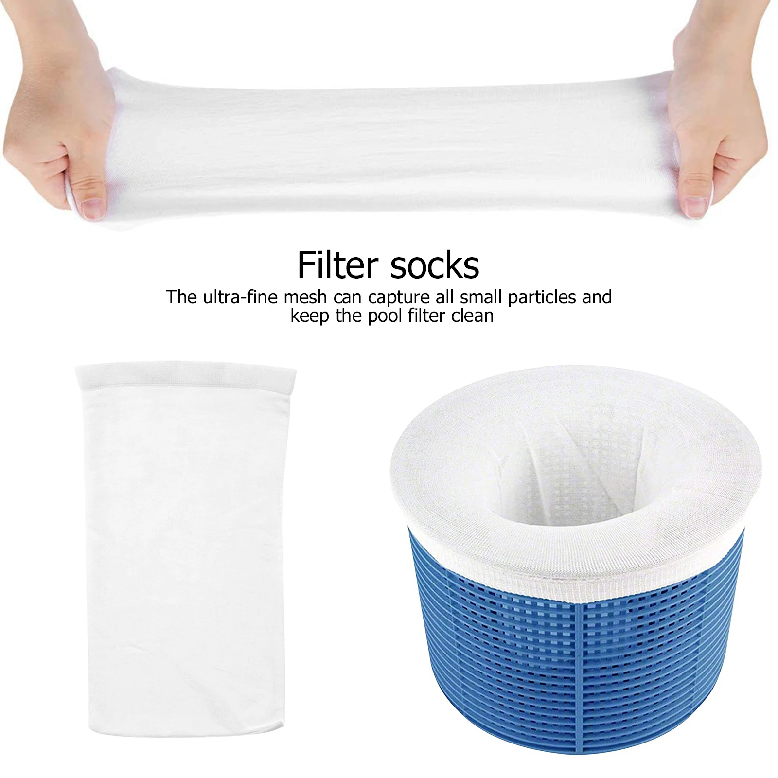 

5/10pcs Filter Storage Pool Skimmer Socks Nylon Swimming Pool Filter Socks Net Filter For Swimming Pool Baskets Skimmers Pond