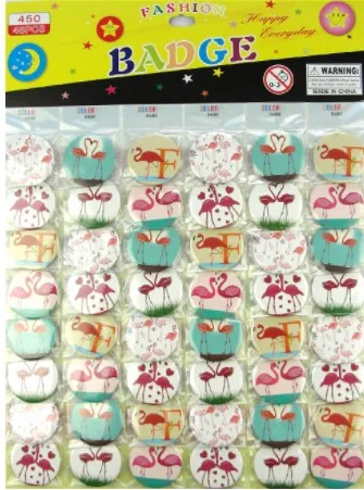 Бесплатная доставка 48 шт./компл. детская мультяшная Булавка С фламинго значок 45