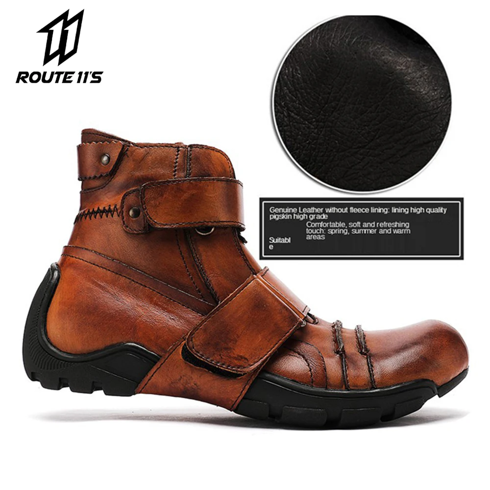 Мотоциклетные ботинки Martin из натуральной коровьей кожи|Мотоциклетные сапоги| |