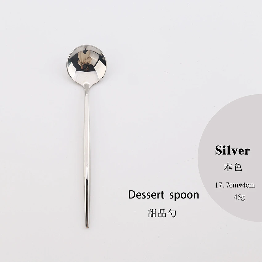 High Quality Gold Cutlery Set Stainless Steel Portable Dinnerware Set Mirror Polishing Food Steak Fork Spoon Knife Chopstick 1pc - Цвет: 9