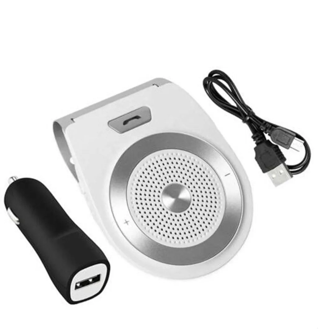 Car Bluetooth Kits Wireless 4.1 Handsfree Device Kit Stereo Speaker Phone Sun Visor Clip Hands Free Calls Adapter | Электроника