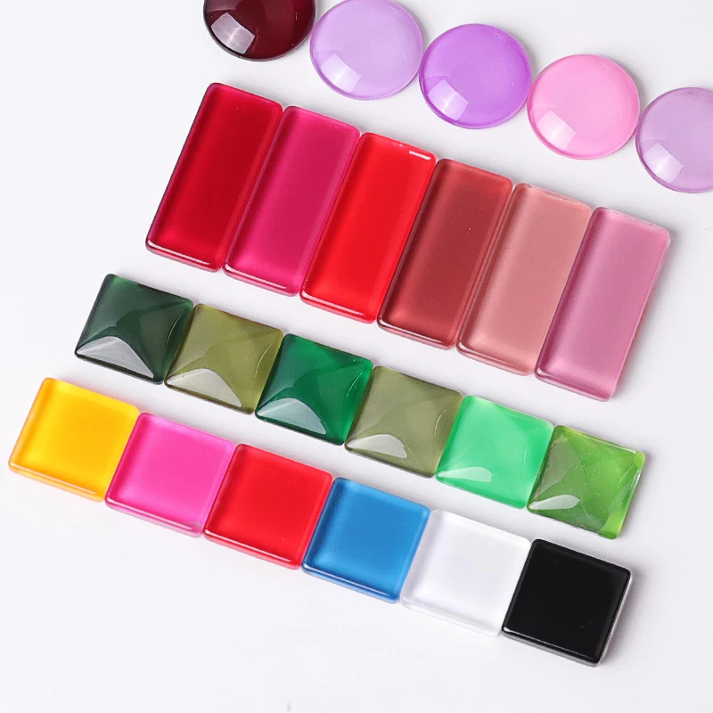 

10pcs Transparent Colorful Glass Nail Art Display for Showing Gel Polish Designs Nail Color Board Tips Card Manicure Tools