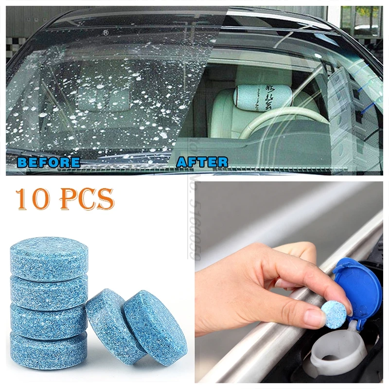 

10PCS 1pcs=4L Car Accessories Solid Wiper Window Glass Cleaner for Window Washer Oto Aksesuar Car Glass Nano Repair Nano Fluid