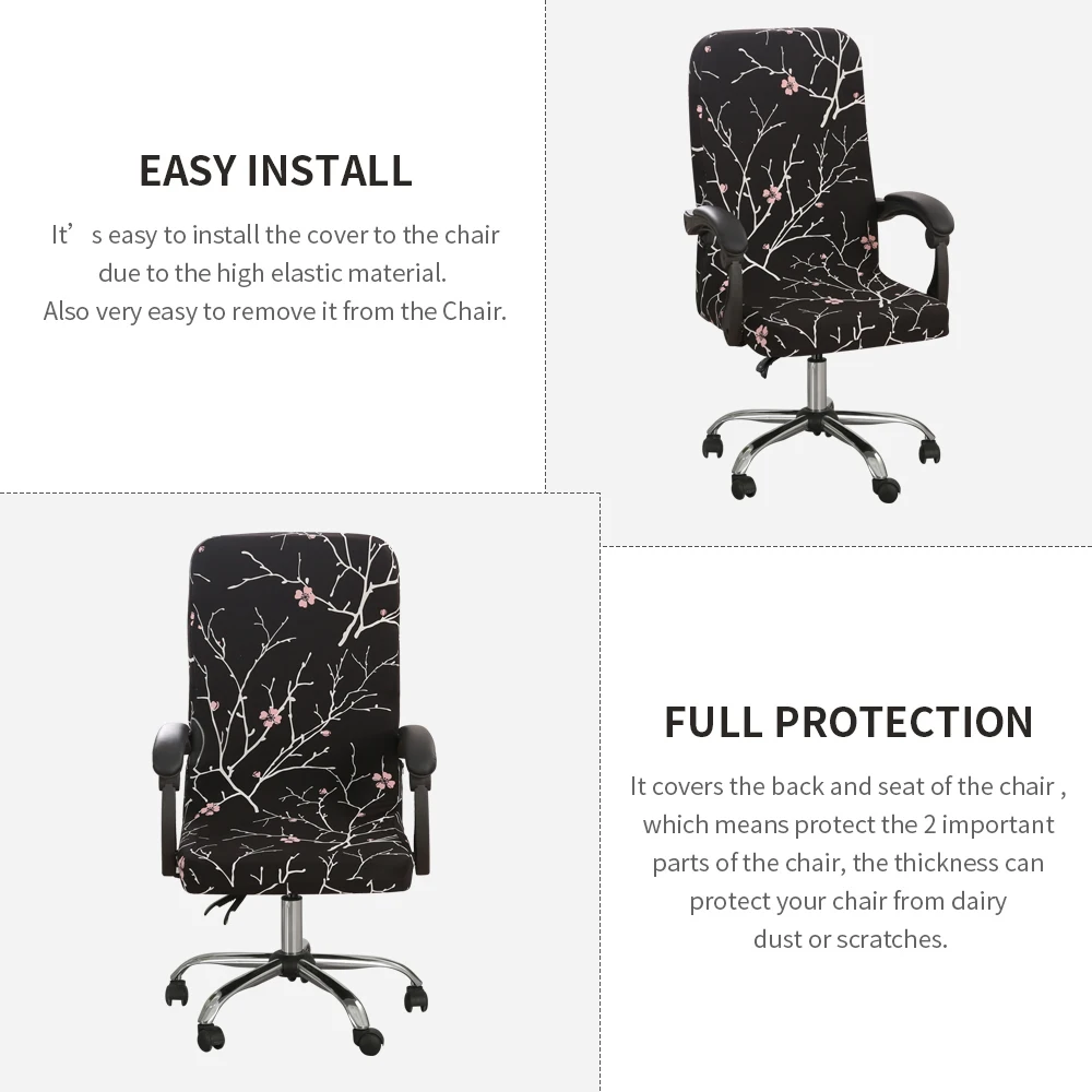 Чехол для офисного кресла вращающийся на эластичные чехлы грязный цвет размер M/L