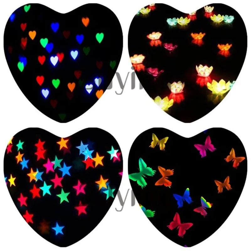 ZDYING 5 шт./лот разноцветное сердце любовь звезда в форме сердца стеклянный кабошон