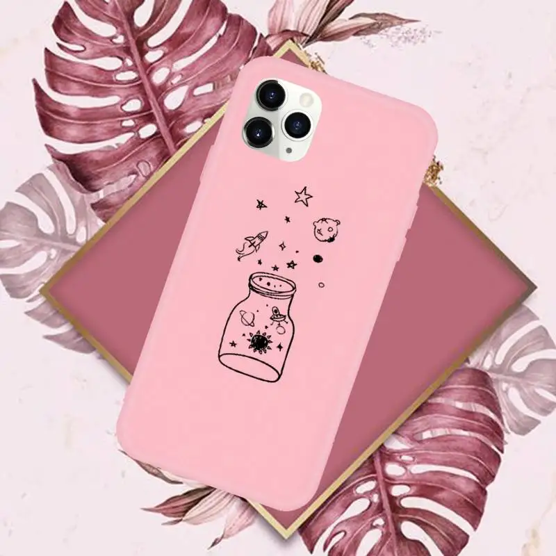 

beautiful Creativity Starry sky galaxy Phone Case Candy Color for iPhone 11 12 mini pro XS MAX 8 7 6 6S Plus X SE 2020 XR