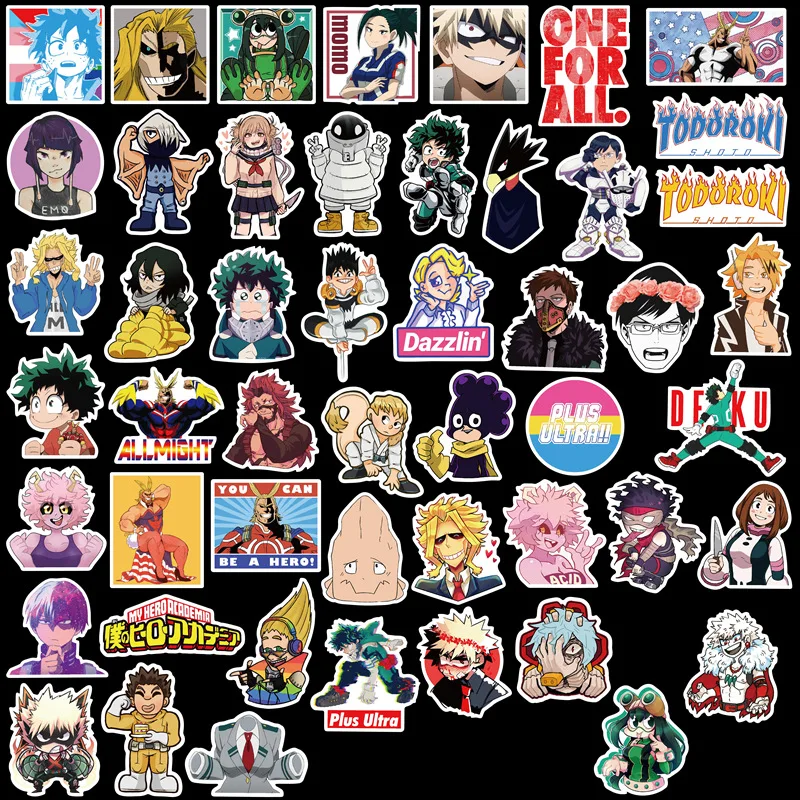 Аниме My Hero academic чемодан наклейки для ноутбука скейтборд Izuku Midoriya Might Boku No персонаж