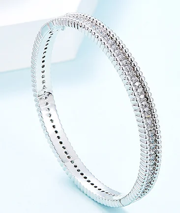 

YVV02 925 Silver Zircon Bracelet Girl Birthday Party DIY Bracelet Gift