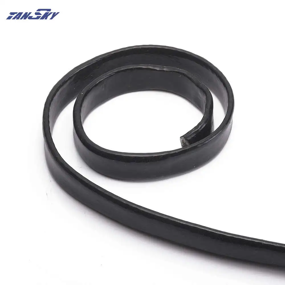 Жаропрочный черный противопожарный рукав AN12 противопожарная оплетка 3/4x1 м ID:19 мм