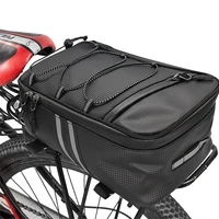 1 pcs bicycle trunk bag cycling bicycle rear rack storage motorcycle reflective luggage bag mtb bike pannier shoulder bag