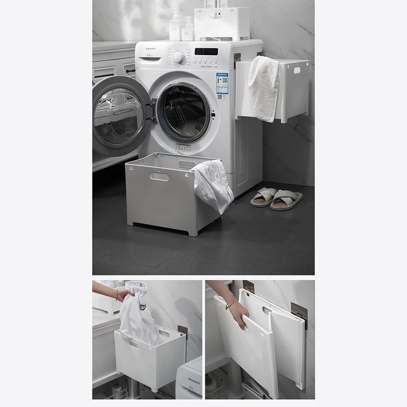 wall mounted storage basket creative folding storage box household dirty clothes toiletries storage box bathroom accessories free global shipping