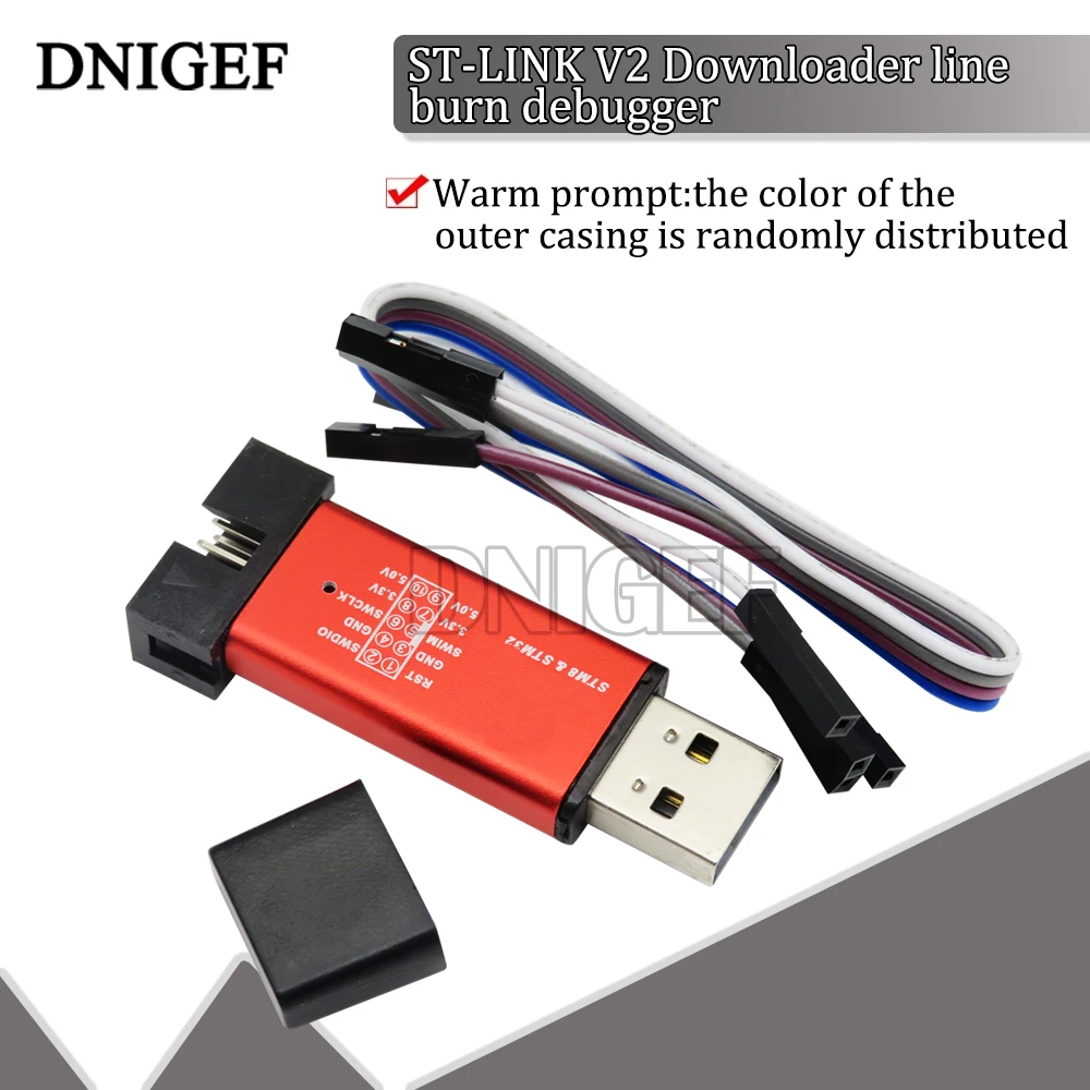 DNIGEF 1 шт. ST-LINK V2 Stlink ST-Link Mini STM8 STM32 симулятор загрузки программирования с крышкой |