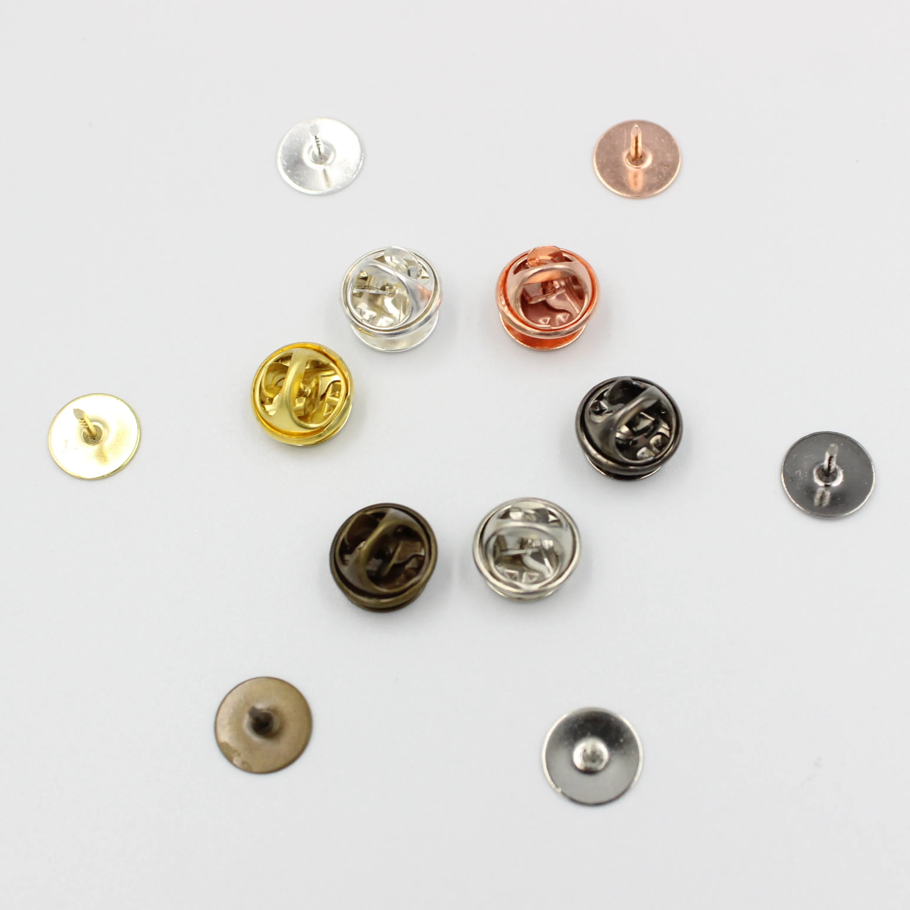 50 комплектов серебристого и бронзового цвета 6 цветов круглые 10 мм 15 плоские