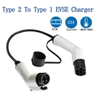 EVSE EV адаптер SAE J1772 тип 1 на тип 2 16A 32A разъем для зарядки электромобиля