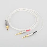 high quality 2 5mm 8core silver plated headphone upgrade cable for he1000 he400s he560 oppo pm 1 pm 2