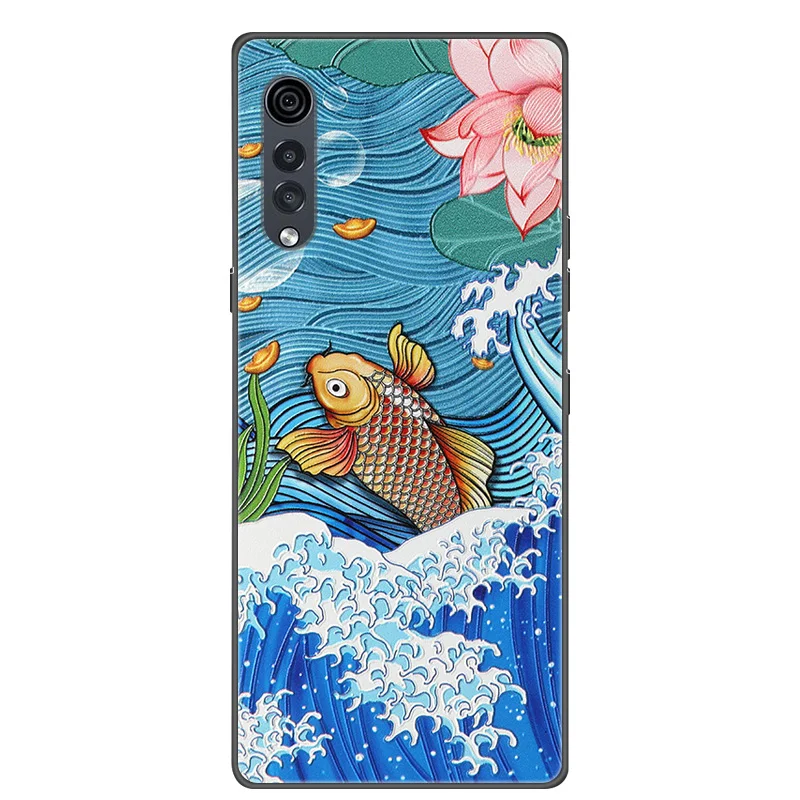 Для LG Velvet 5G чехол 6 8 дюймов 3D ретро тиснение силиконовый для телефона s Мягкий