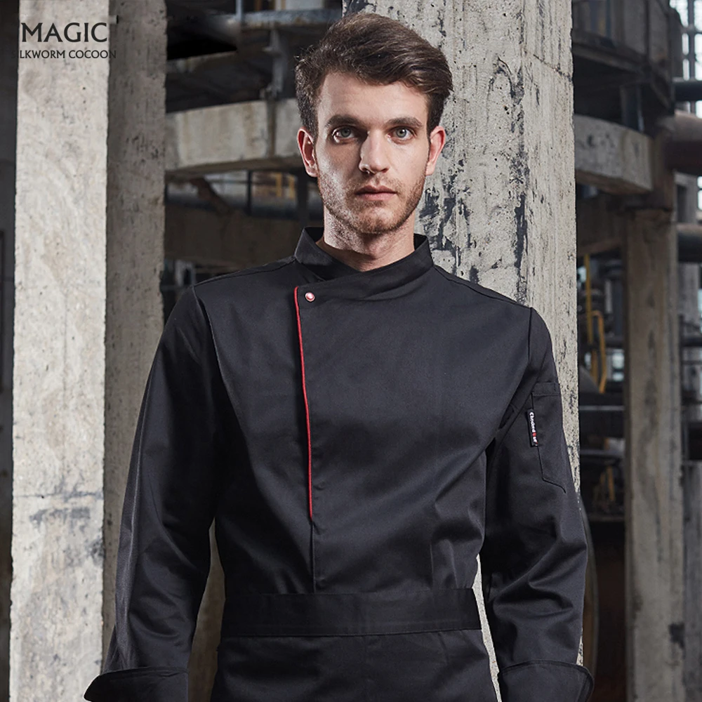 Униформа шеф-повара с длинным рукавом для ресторана рубашка униформа готовки в