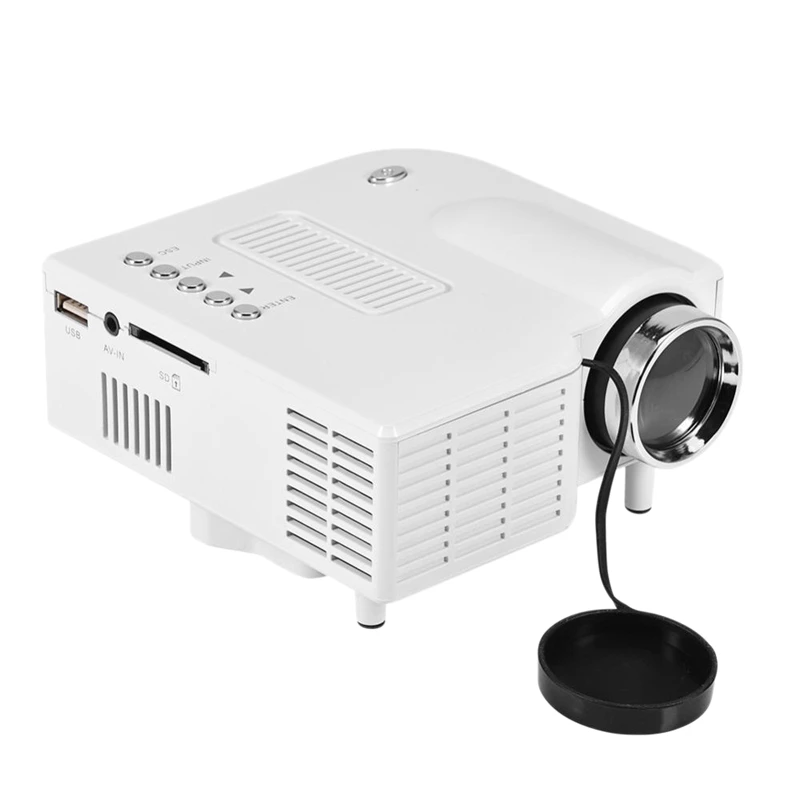 

Мини-проектор, 1080P кинопроектор для домашнего кинотеатра, наружный HDMI-проектор с макс. 200 дюймовым ТВ-проектором (вилка стандарта США)