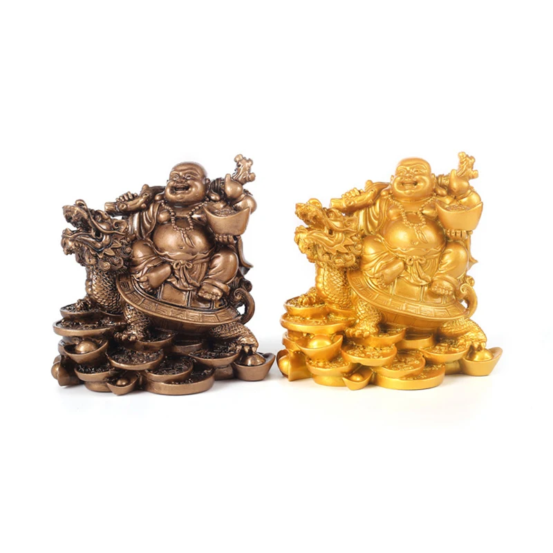 Статуя бога богатства из смолы статуя Будды смеющейся искусственная китайская