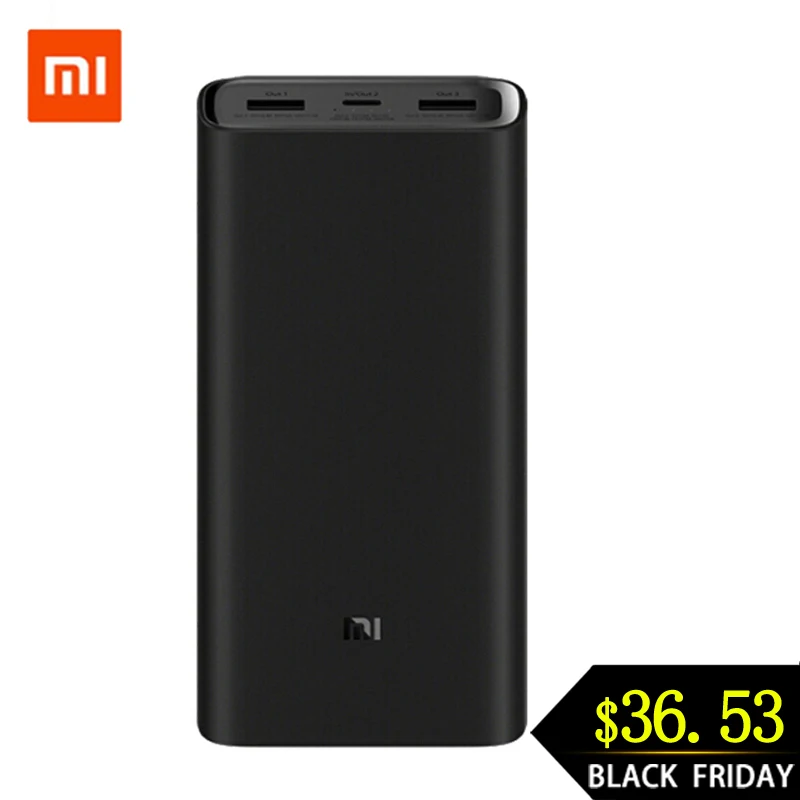 Xiaomi power Bank 3 20000 мАч порт выход PD быстрое зарядное устройство Внешний аккумулятор Xiaomi 20000 мАч power bank для ноутбука