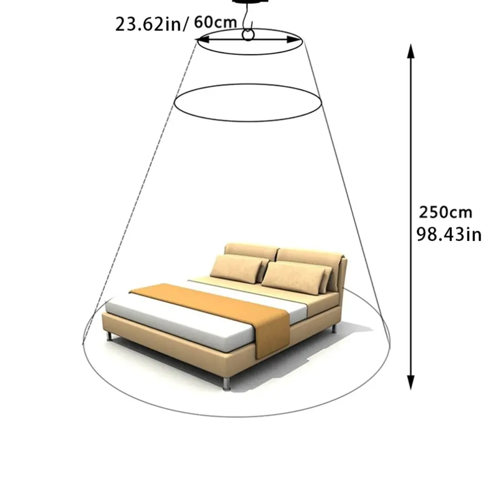 Summer Elgant Hung Dome Mosquito Net For Double Mesh Baby Bedroom Fabric Adults Summer Decor Polyester Home Hangin images - 6