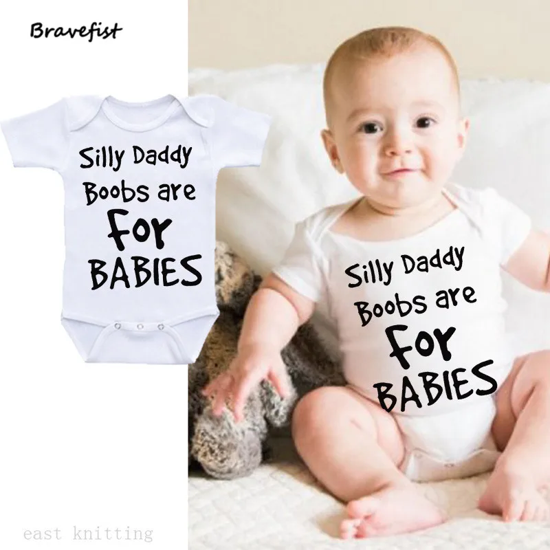 

New Infant Girl Spring Clothes Newborn Boys Summer Costume Bodysuit For Babies Kids Things Children Jumpsuits Silly Daddy Print