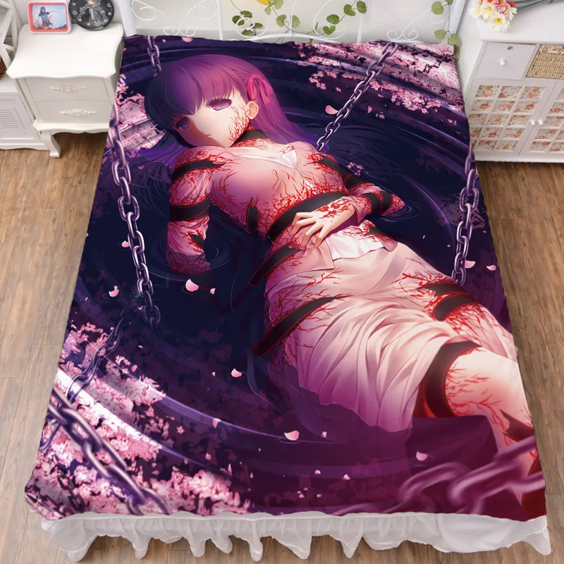 

2019-March update Japanese Anime Fate/Grand Order Fate/EXTELLA Milk Fiber Bed Sheet & Flannel Blanket Summer Quilt 150x200cm