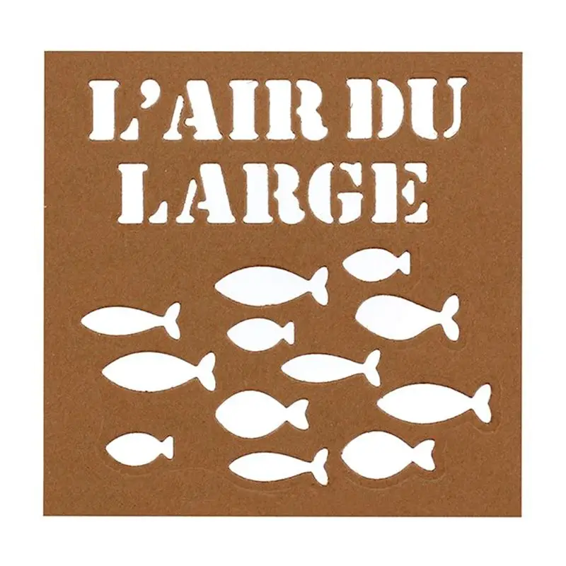 Трафареты из углеродистой стали с мультяшными мини рыбками шаблоны для тиснения