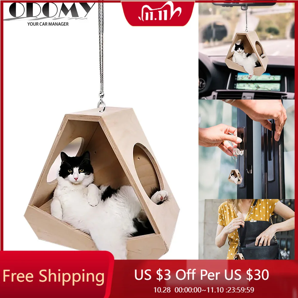 

Creative Gift for Auto Rear View Mirror Car Interior Car Pendant Hanging Ornaments Cat Home Automobiles Ornament Decoration