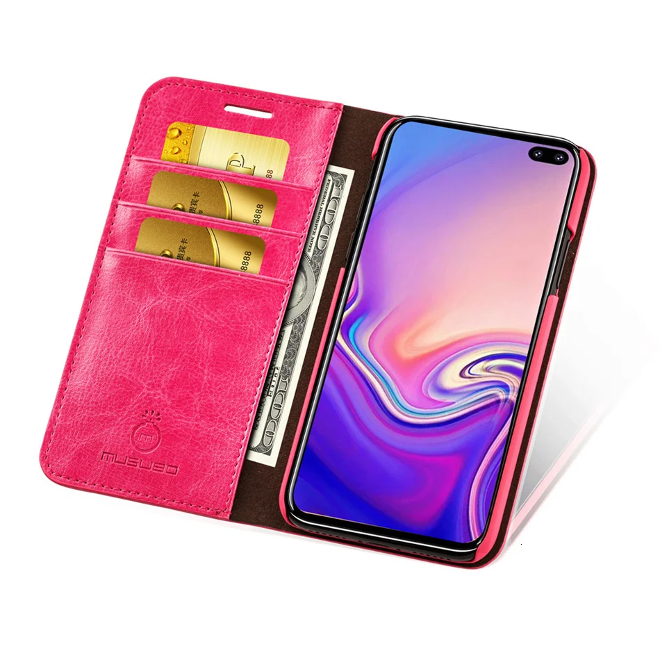 Musubo Роскошный деловой чехол для samsung Galaxy S10 S10+ S10e, чехол из натуральной кожи с откидной крышкой s, чехол для S9 Plus, S8, S7, Funda, Coque Capa
