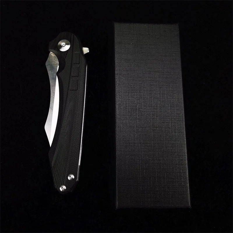 

D2 Steel Outdoor Camping Tactical Folding Knife G10 Handle Jungle Hunting Pocket Portable Folding Knife Survival Rescue EDC Tool