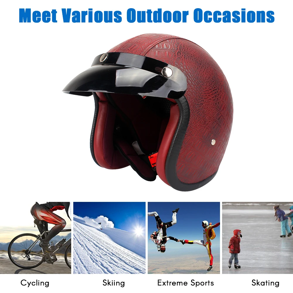 Jual Super Aman Motor Helm Ultra Ringan Olahraga Helm Pelindung PU Merah Versi Sepeda Motor Moto Sepeda Aksesoris Helm
