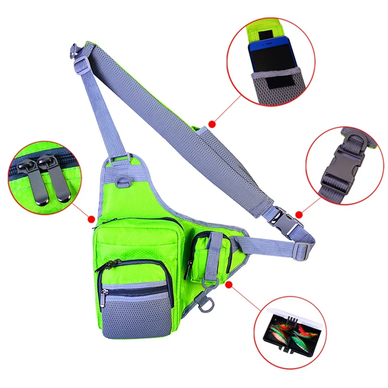 

Shoulder Bag Fishing Tackle Chest Bag Crossbody Messenger Sling Bags Outdoor Sports Hiking Travel