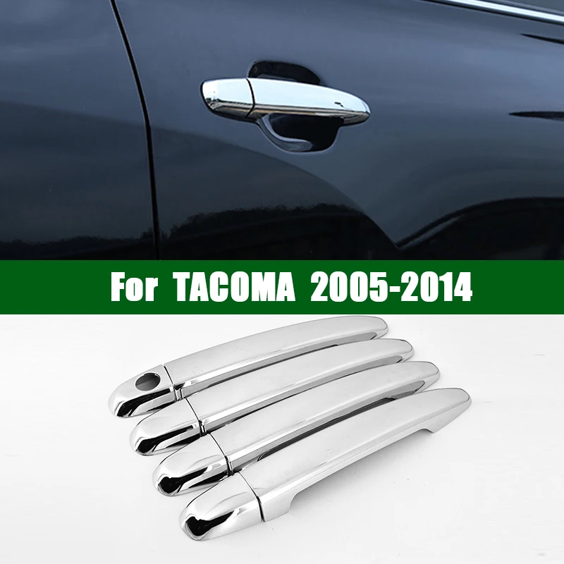 

FOR 2005-2014 TOYOTA TACOMA chrome silver Car Door Handle Cover Trim 2005 2006 2007 2008 2009 2010 2011 2012 2013