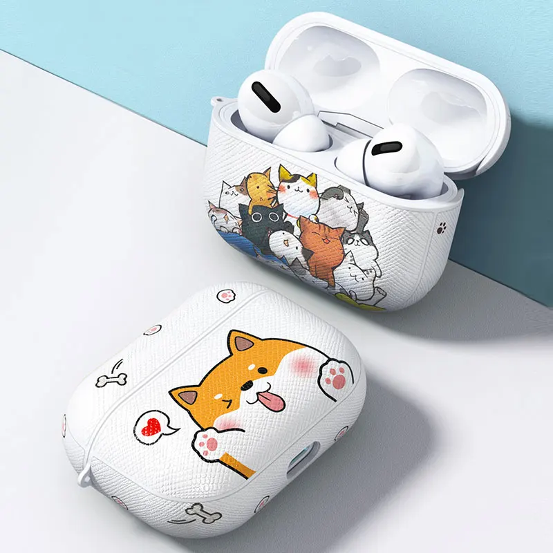 

Кожаный силиконовый чехол с рисунком для Airpods Pro, беспроводные Bluetooth для AirPods 1, 2, чехол для наушников Air Pods pro 3