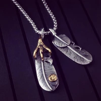 vintage punk necklace chain metal alloy feather pendant necklace jewelry for women eagle claw dangle choker accessories