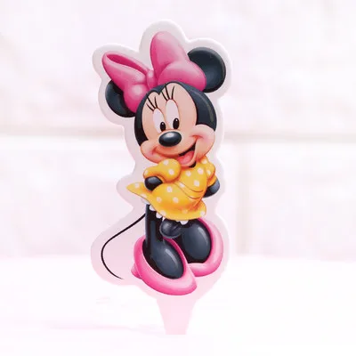 Minnie topper 10pcs Минни Маус вечерние украшения для детей день рождения вечерние украшения наборы Бумажная гирлянда тарелки чашки, ребенок, душ принадлежности - Цвет: Minnie topper 10pcs