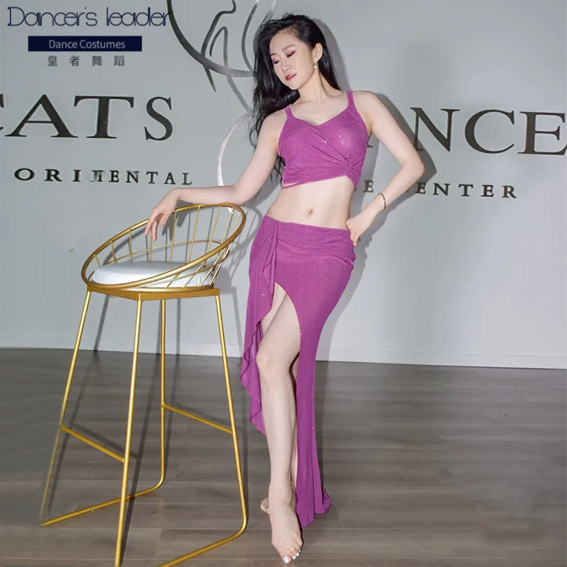 

2020 new summer belly dance suit sexy sequined oriental dance dance clothes for beginners practice clothes