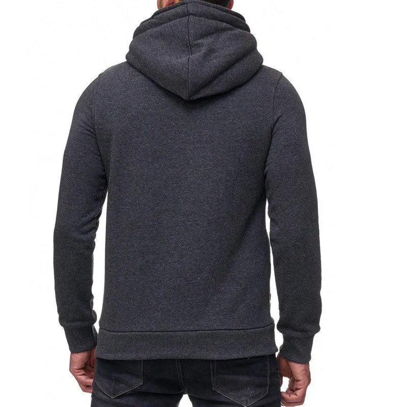 2019 New Autumn&ampWinter Men Solid Pure Thick Hooded Cotton Sweatshirt High Collar Slim Fit Fashion Casual Sudadera Hombre Hoodies |