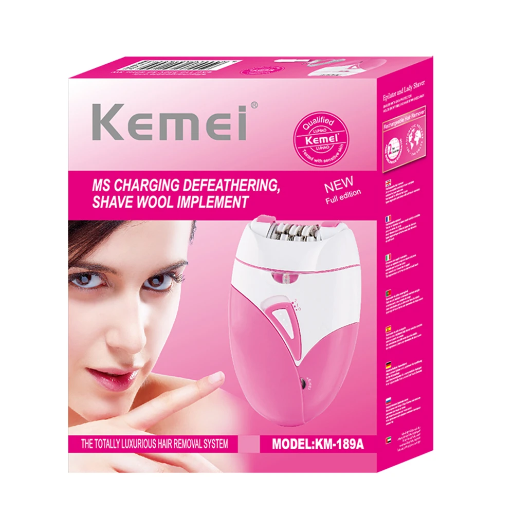 KEMEI USB Rechargeable Epilator Women Electric Hair Removal Facial Body Remover Leg Depilatory Lady Shaving Machine | Бытовая техника