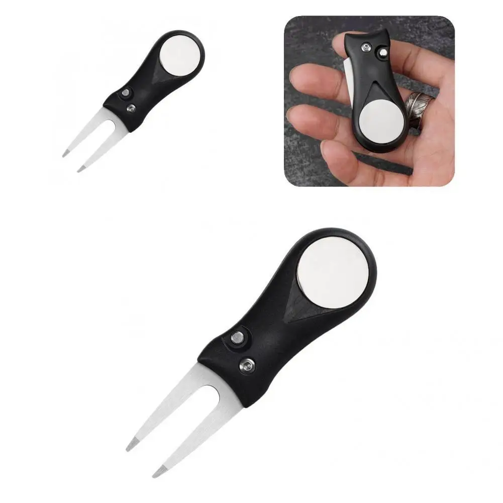 

ABS Universal Less Damage to Greens Golf Pitchfork Putting Golf Parts Divot Tool Ergonomic Design for Training