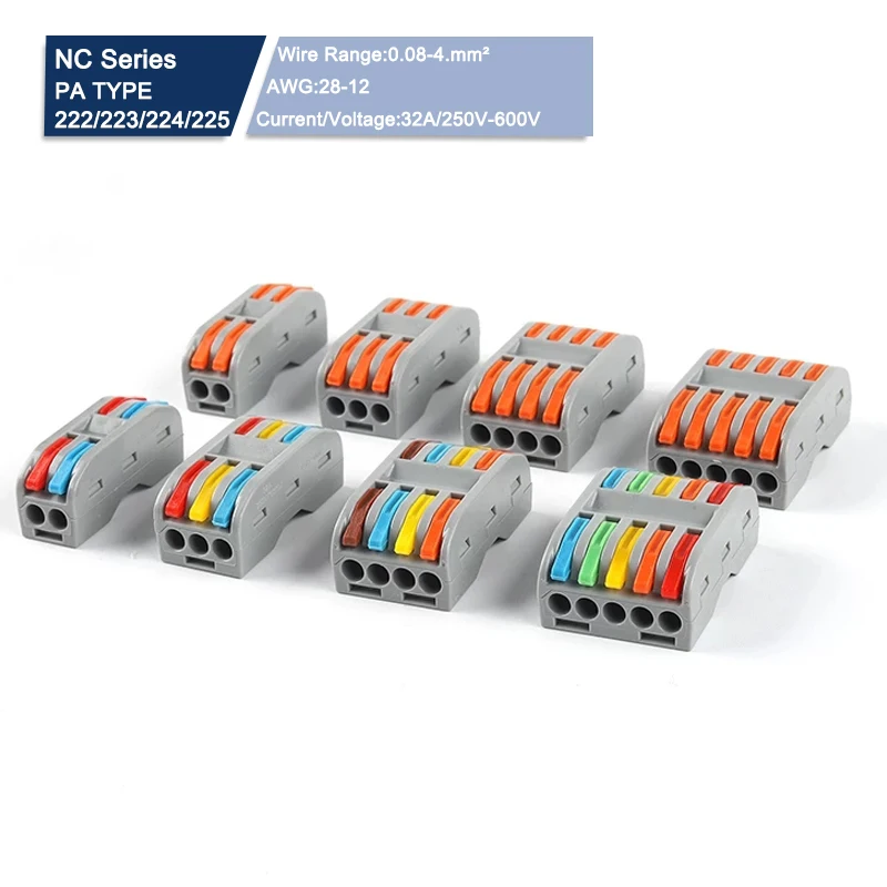 Универсальный Компактный соединитель для проводов SPL 222 2/3/4/5Pin 5 шт. Клеммная