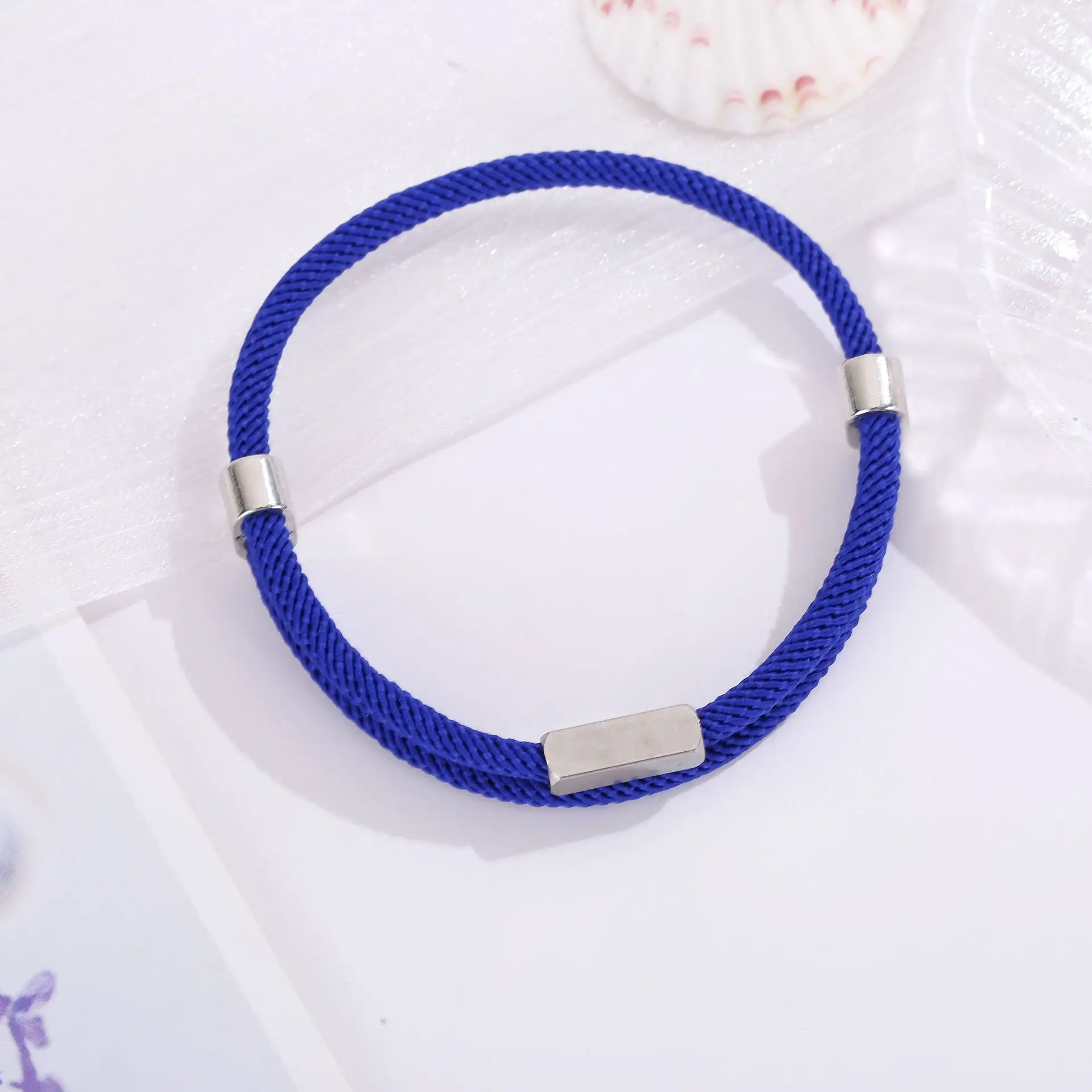 

New classic style men and women rope charm bracelet simple black and white buttons couple accessories hand-woven jewelry gifts