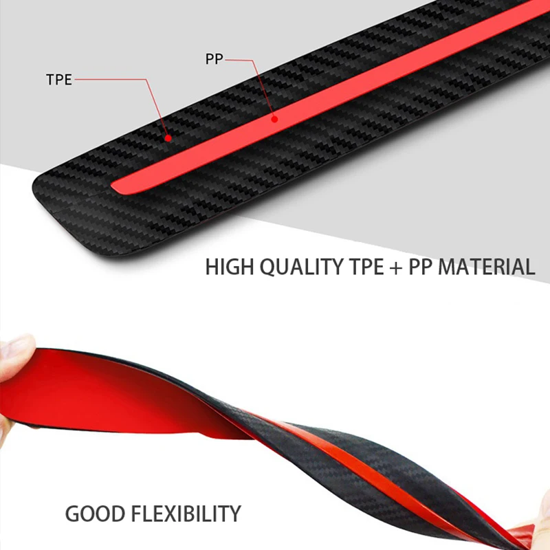 2PCS Universal Car Bumper Protector Stickers Auto Front Rear Door Guard Scratch Sticker Strip Rubber Styling | Автомобили и