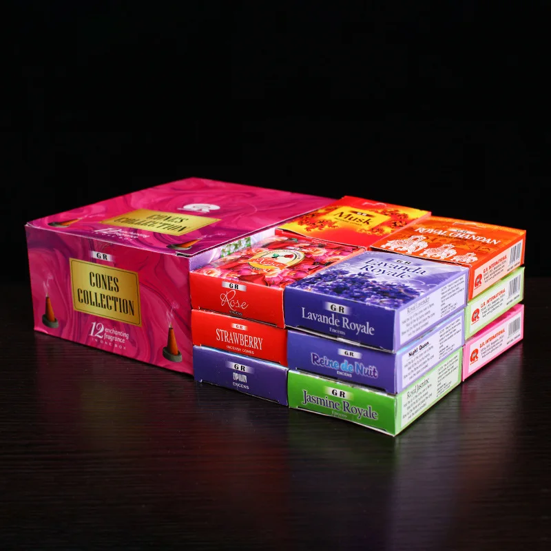 Т 17 видов Индийские благовония конусы натуральное сандаловое дерево Лаванда