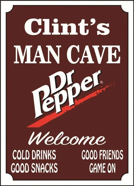 

Clint's Man Cave Tin Sign art wall decoration,vintage aluminum retro metal sign,iron painting