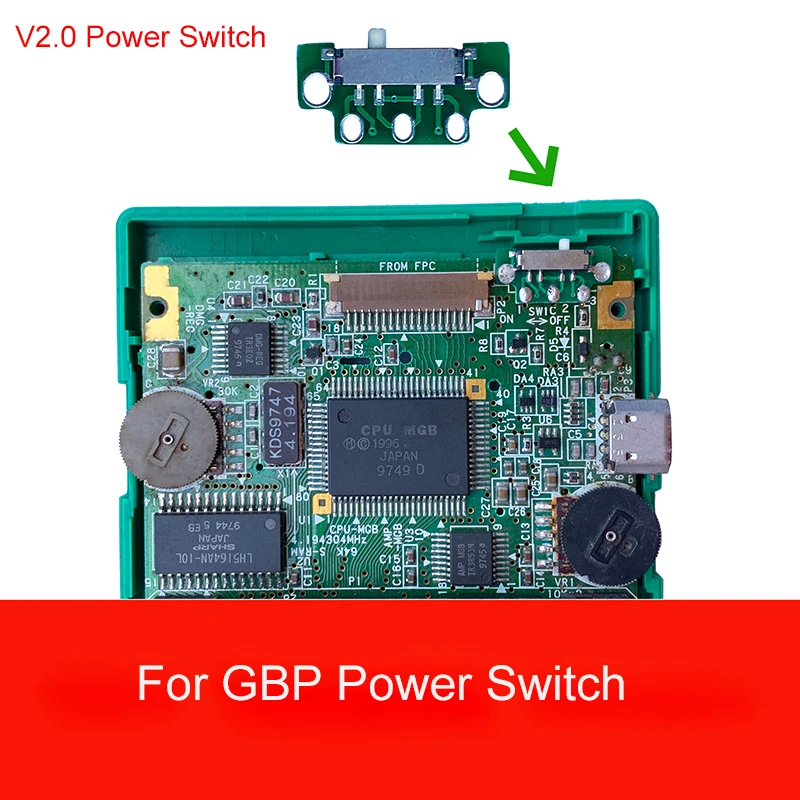 Кнопка питания версия 2 0 для Gameboy Pocket GBP Color GBC запчасти ремонта игровой консоли V2.0 |