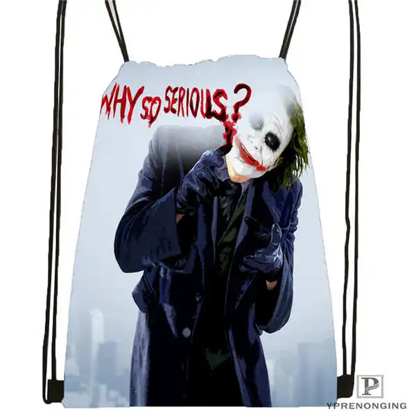 Custom the joker batman arkham походная сумка на шнурке милый рюкзак для детей (черная спинка)